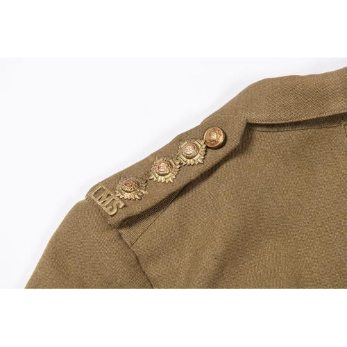 168 - A WWII period female Captain's 4 pocket khaki tunic of the Indian Medical Service, named to 