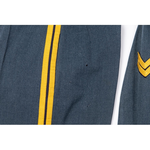 195 - A Post 1953 RAF band corporal's full dress tunic, complete with anodised buttons, bullion collar bad... 