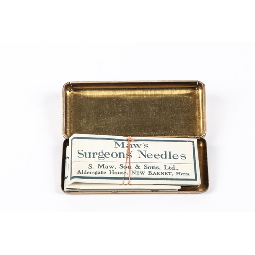 201 - A WWII RAF Medical officers field instrument kit, comprising a khaki linen container marked 