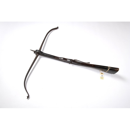 206 - A mid 18th century crossbow, steel span 36