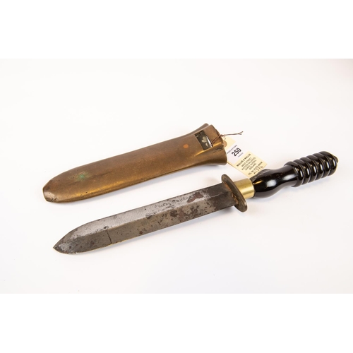 250 - A Siebe Gorman diver's knife, DE blade 7½