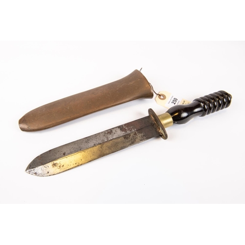 250 - A Siebe Gorman diver's knife, DE blade 7½