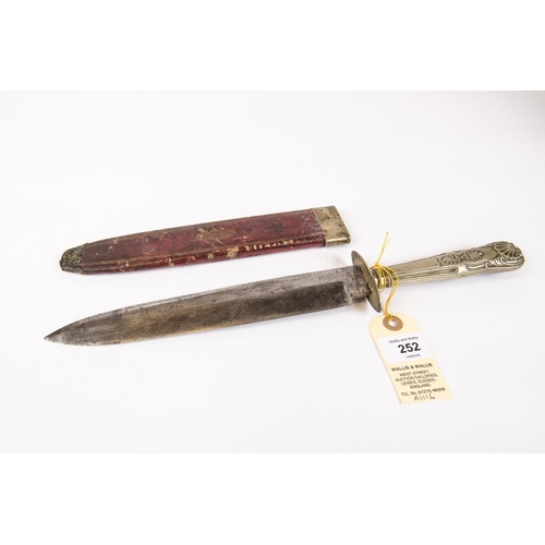 252 - A Victorian Bowie knife, SE spear point blade 9