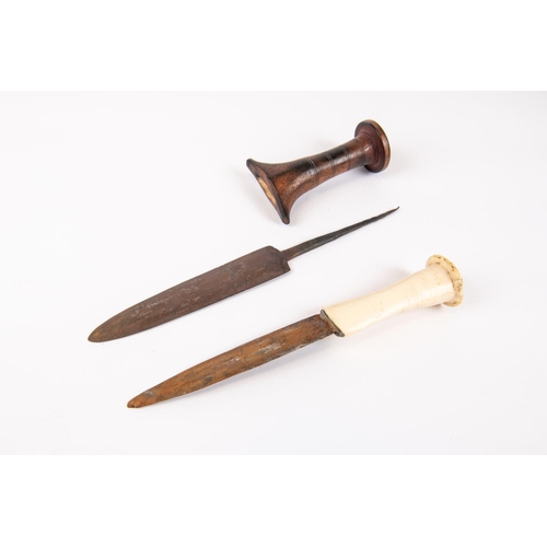 272 - A Sudanese arm dagger, plain flat blade 5¼