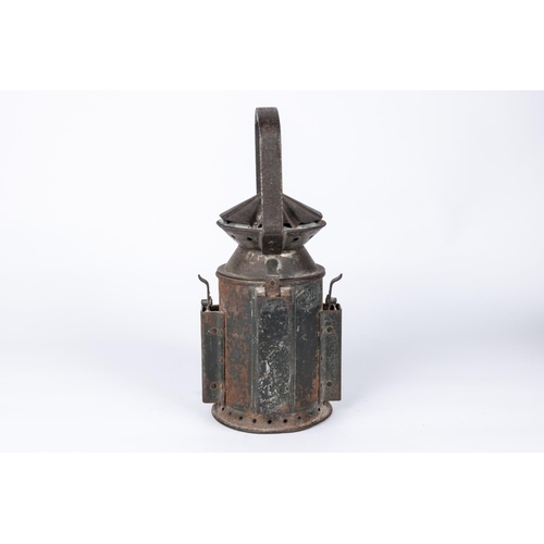 36 - A WWII British military railway lamp, marked 