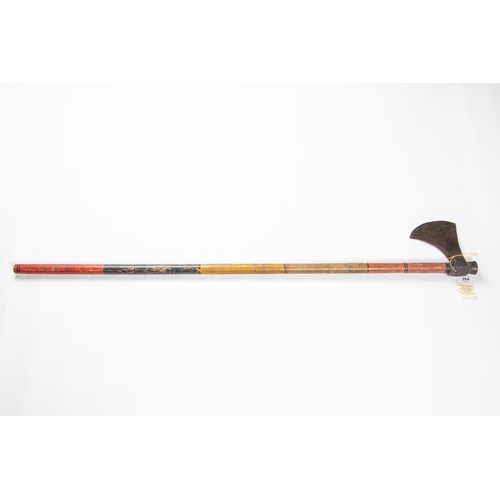 264 - A 19th century central Indian axe, semi crescent head 5½