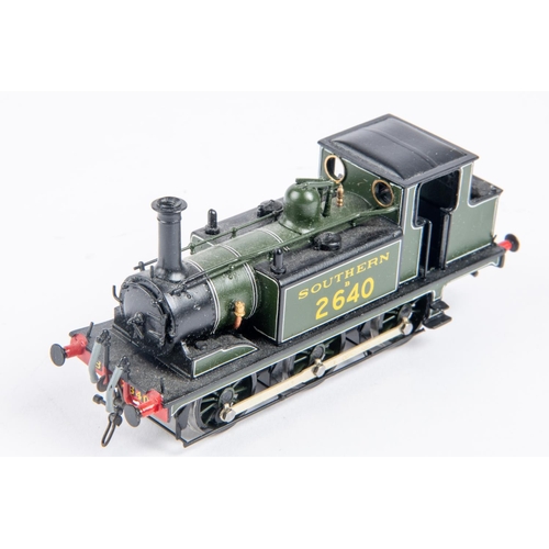 192 - An OO gauge brass kitbuilt Southern Railway Terrier Class A1X 0-6-0T locomotive, 2640, in lined dark... 