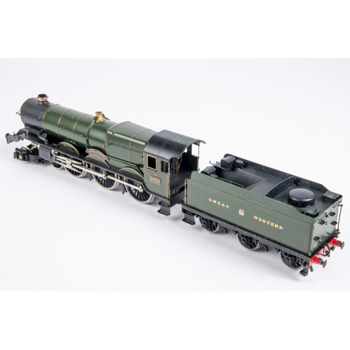 193 - An OO gauge brass GWR King Class 4-6-0 tender locomotive. Superbly finished as a fictional King Davi... 