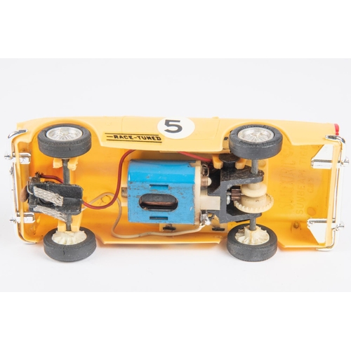 327 - Tri-ang Scalextric (C83) Sunbeam Tiger, racing number 5, with yellow body. Boxed, in window box with... 