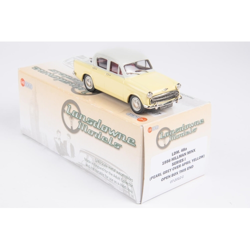 339 - Lansdowne Models LDM.48a 1956 Hillman Minx Series 1 (Pearl Grey Over April Yellow), with red interio... 