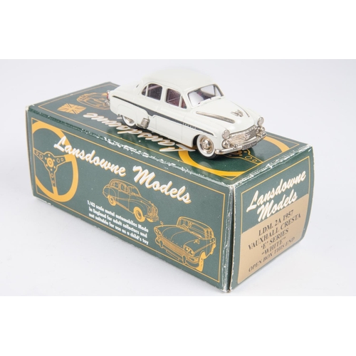 340 - Lansdowne Models LDM.2a 1957 Vauxhall Cresta 'E' Series. In white with black side flash, maroon inte... 