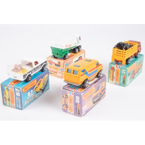 385 - 4 Matchbox Superfast Series. 57E Wild Life Truck. Rola.Matics example in white Zebra stripes livery,... 