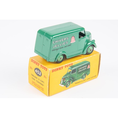 430 - Dinky Toys Trojan 15 cwt Van (452). In green Chivers Jellies livery. Boxed, minor/some wear. Vehicle... 