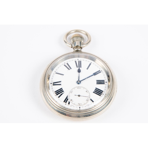 46 - A nickel cased LNER guard's pocket watch. Stamped to reverse 'L.N.E.R. 1650'. Fitted with an unsigne... 