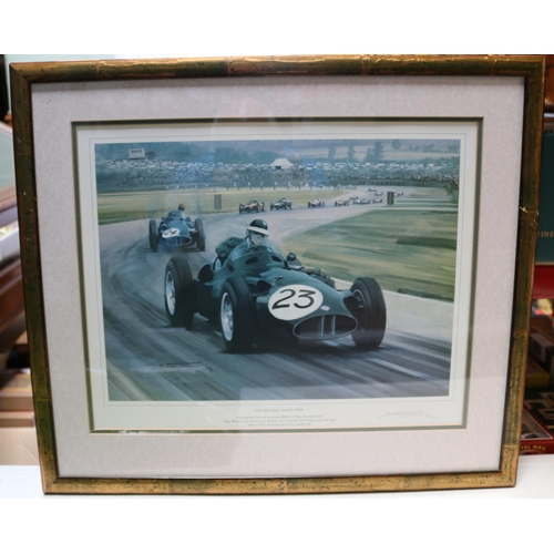 1 - 3x Motor Racing framed prints by Michael Turner. '1952 Goodwood Success' showing BRMs at Goodwood. '... 