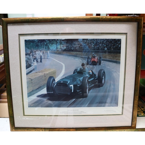 1 - 3x Motor Racing framed prints by Michael Turner. '1952 Goodwood Success' showing BRMs at Goodwood. '... 