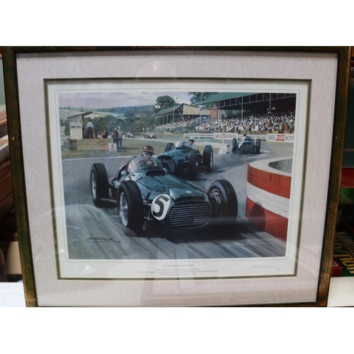 1 - 3x Motor Racing framed prints by Michael Turner. '1952 Goodwood Success' showing BRMs at Goodwood. '... 