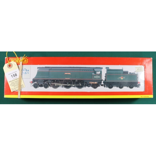 158 - A Hornby '00' gauge West Country class 4-6-2 Tender Locomotive 'Wilton' RN 34041 (R2218). In lined B... 