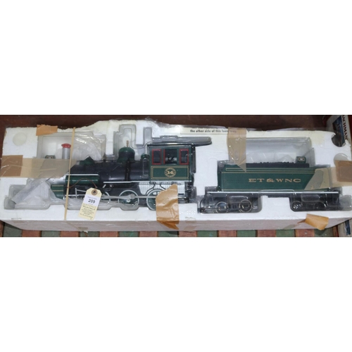 209 - 2x Bachmann G scale locomotives. A Bachmann Brothers Big Top Train set comprising a 4-6-0 tender loc... 