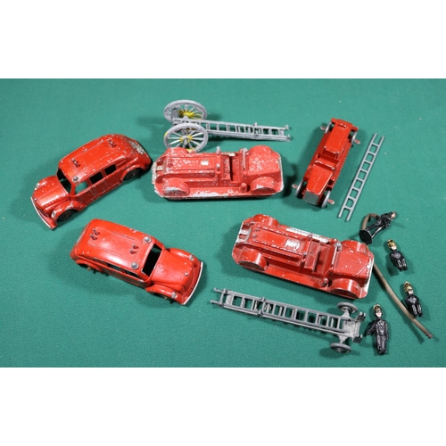 220 - Quantity of die cast British make Fire engine models, Arbur fire engine with 2 windows on each side,... 