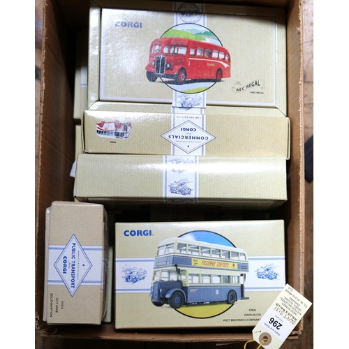 296 - 20x Corgi Buses and Coaches. Including; Burlingham Seagull, Ribble. Leyland Tiger, Ellen Smith. Guy ... 