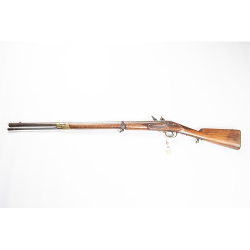 361 - A Belgian 12 bore military flintlock cavalry carbine, 46½