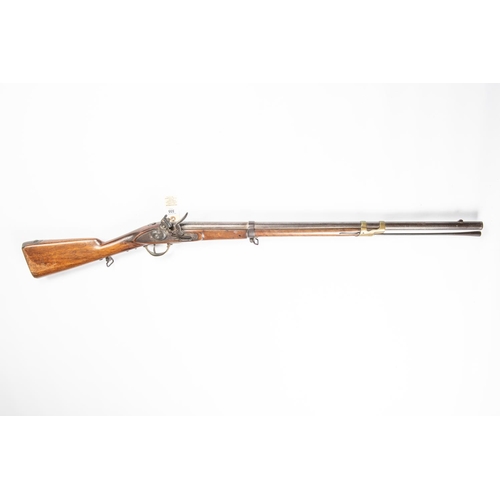 361 - A Belgian 12 bore military flintlock cavalry carbine, 46½