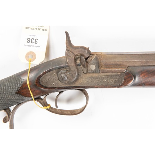 361 - A Belgian 12 bore military flintlock cavalry carbine, 46½