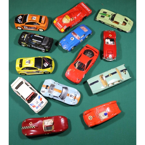 317 - 13x Scalextric racing cars. Including 3x kit-built examples. Most other examples by Hornby Hobbies. ... 