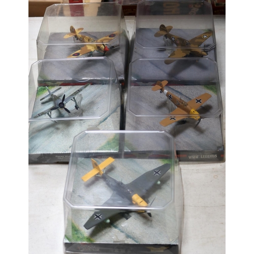 349 - 5 Corgi Aviation WWII. P-40 Kittyhawk 1. P-40F Warhawk. Messerschmitt Bf 109E-7/Trop. Junkers JU-87R... 