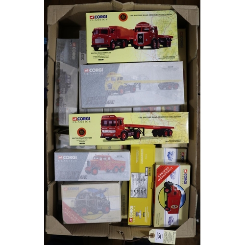 367 - 15x Corgi Classics. Including; Foden S21 'Mickey Mouse' low loader. Scammell Articulated Bedford low... 