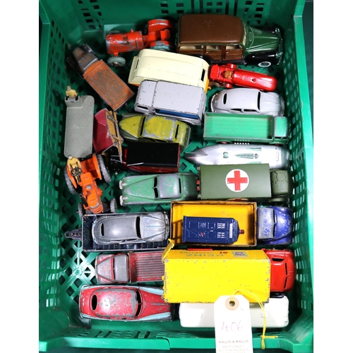 406 - 22 Dinky Toys for restoration. Including a Military Ambulance, Hillman Minx, Forward Control Lorry, ... 