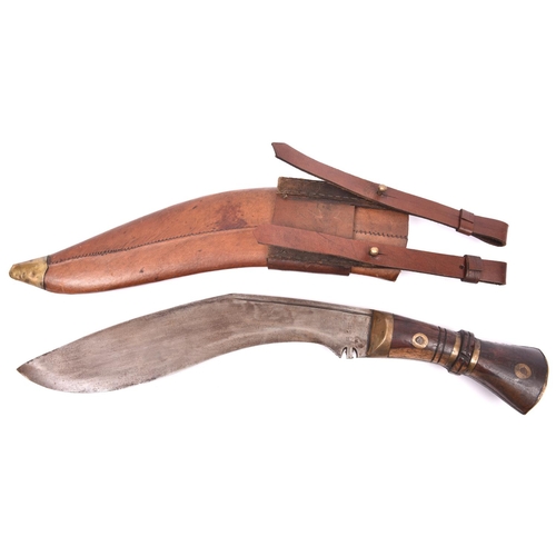 334 - A copy of a WWI military issue kukri, blade 12½