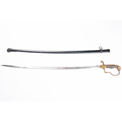 113 - An Imperial German Artillery officer's sword, blade 31½