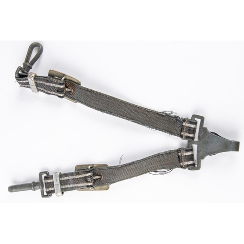 124 - A set of Third Reich Luftwaffe officer's dress dagger hanging straps, alloy mounts. GC £150-175