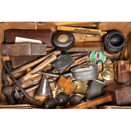 14 - 40+ woodworking tools. Early to mid 20th Century tools including; a mallet, hammers, veneer hammer, ... 