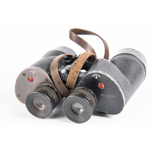 239 - A pair of WWII Canadian Army binoculars, marked with broad arrows and 