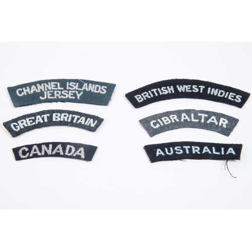 267 - A selection of WWII RAF Nationality titles: Australia, Canada, Great Britain, British West Indies, C... 