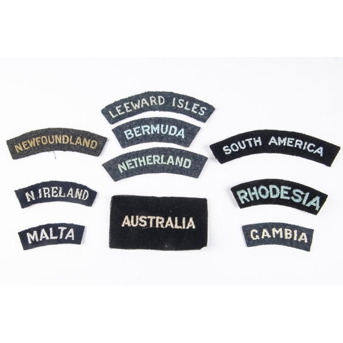 275 - 10 WWII period RAF Nationality titles: Rhodesia, Newfoundland, Gambia, Netherland, Australia, N Irel... 