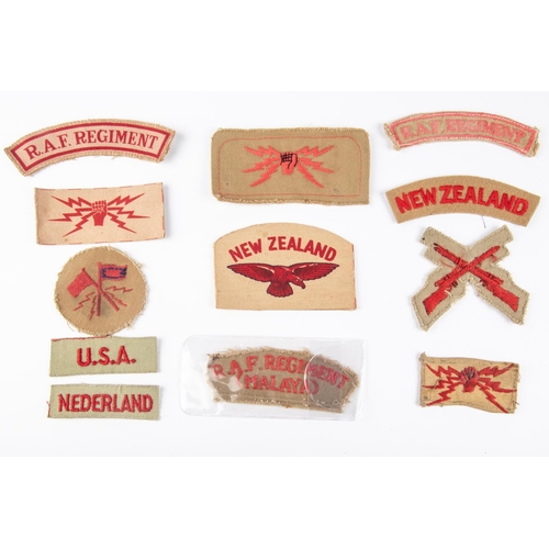 282 - A good selection of WWII RAF Tropical insignia, inc. Marksman, Radio Operator (3), Signaller, RAF Re... 