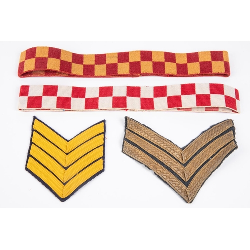 301 - A good selection of RAF rank insignia, gold braid stripes, bullion qualification etc; 11 RAF apprent... 