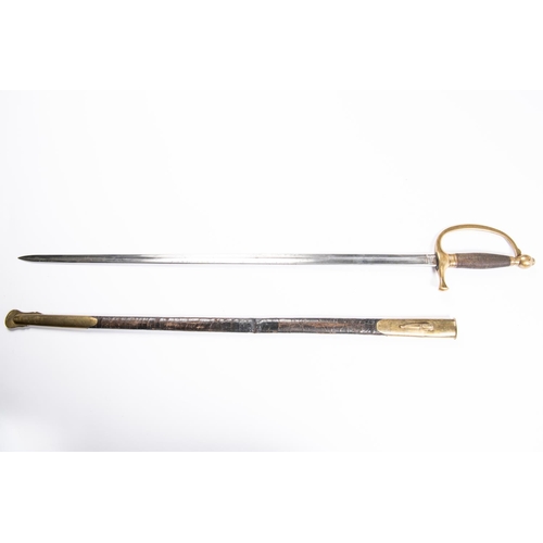 323 - A US Model 1840 Bandsman's sword, blade 28