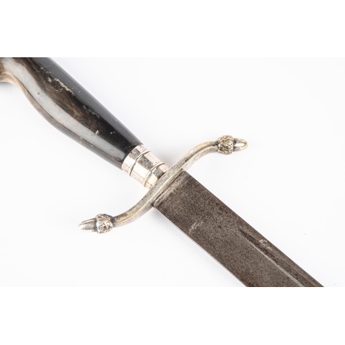 325 - A 19th century continental Hunting sword, straight SE blade 19