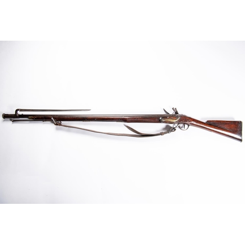 360 - A 10 bore India pattern Brown Bess flintlock musket, the barrel with Tower private proofs and ordnan... 