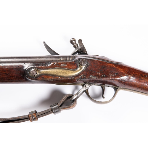 360 - A 10 bore India pattern Brown Bess flintlock musket, the barrel with Tower private proofs and ordnan... 