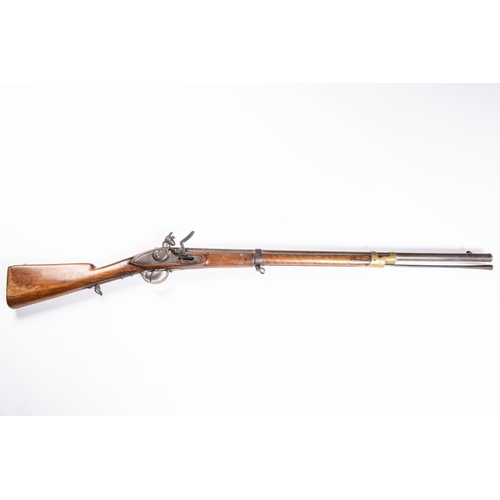 361 - A Belgian 12 bore military flintlock cavalry carbine, 46½