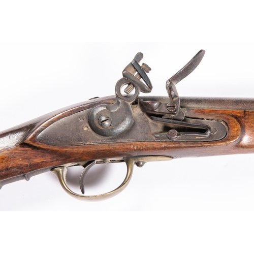 361 - A Belgian 12 bore military flintlock cavalry carbine, 46½