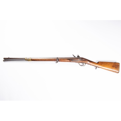 361 - A Belgian 12 bore military flintlock cavalry carbine, 46½