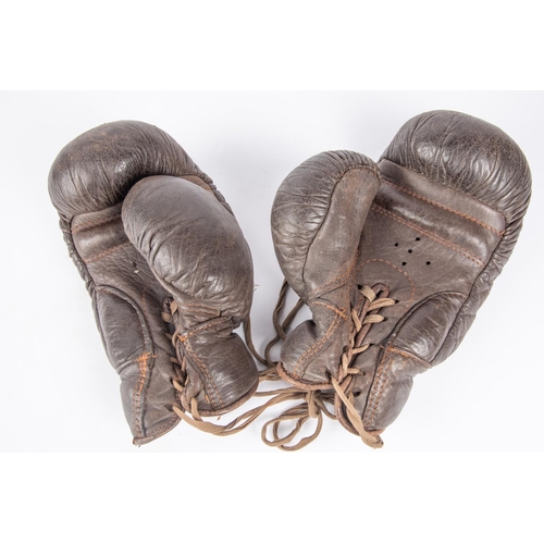 37 - Vintage boxing equipment: a pair of 