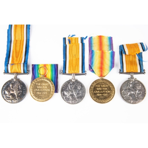 65 - Pair: BWM, Victory (7141 Cpl W S Lawrence 9th London Regt) GEF, (later 393355) William Lawrence, kil... 